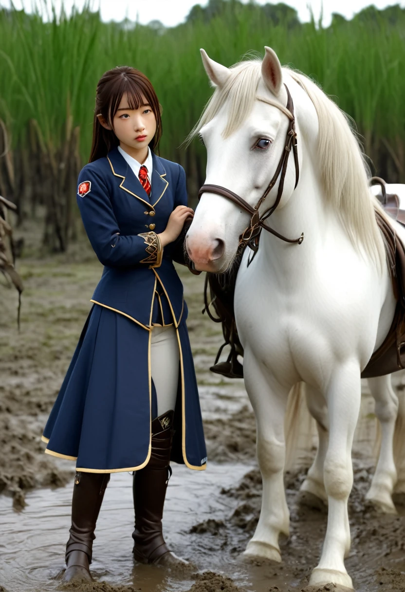 (((masterpiece))),(((highest quality))),((Tabletop:1.4, highest quality)), (Realな写真:1.4), 
((1 cute girl knight)),rodeo,
(超High resolution:1.2),, wonderful, Very detailed CG Unity 8k wallpaper, Very detailed, High resolution,draft horse ridden by japanese cute girl,tight,
Cold Light, Beautiful detailed girl, Droopy eyes,Very detailedな目と顔, Beautiful and exquisite nose, Beautiful and exquisite, draft horse ridden by a girl can't move in swamp because horse and girl soak in the soil too deep:10.0 , looks pained ,Displeased face:4.0,Real,Anatomically correct