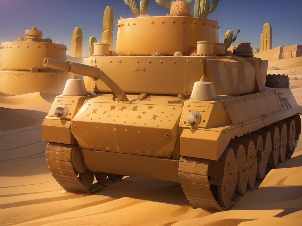 (in desert:1.5) , (5 tanks:1.5)
