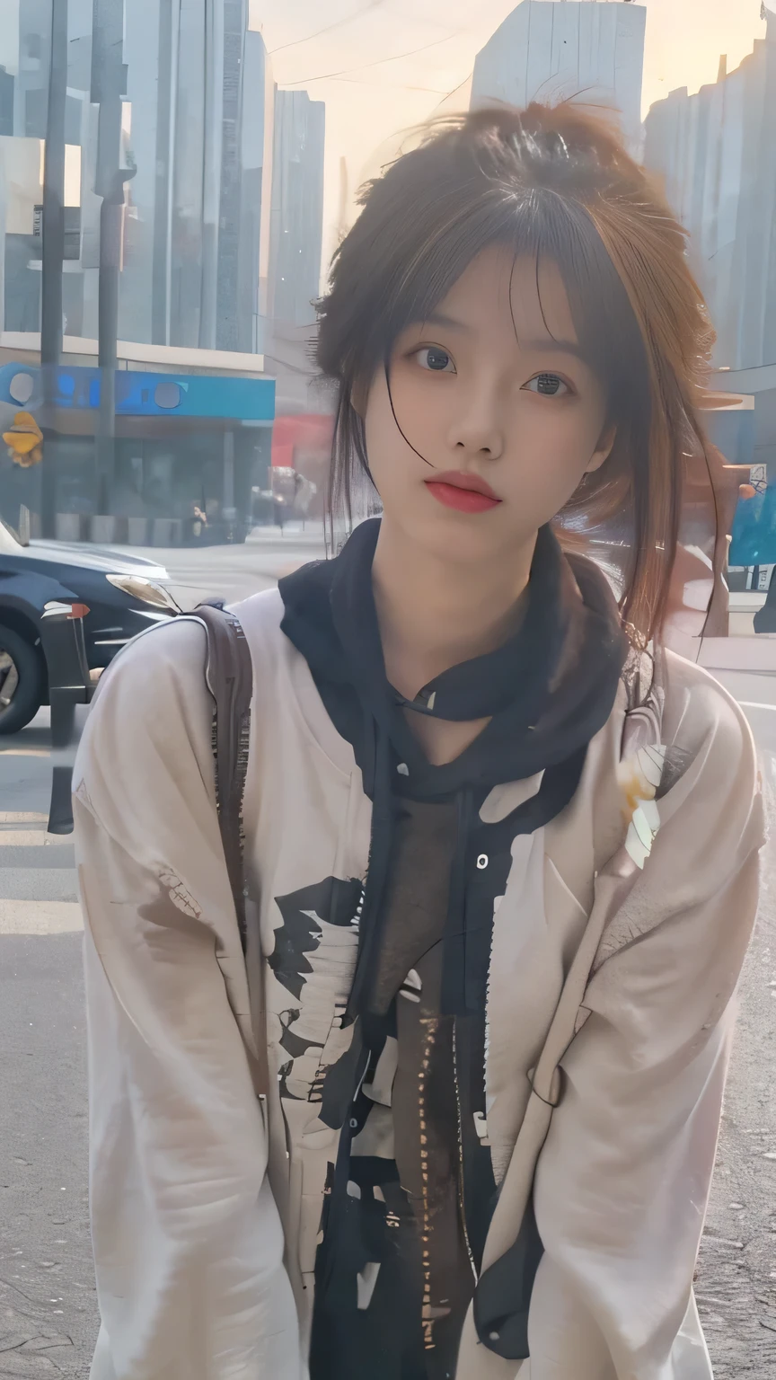 8K, Best Quality, Masterpiece, Ultra High Resolution, (Realism: 1.4), Original Photo, (Realistic Skin Texture: 1.3), (Film Grain: 1.3), (Selfie Angle)