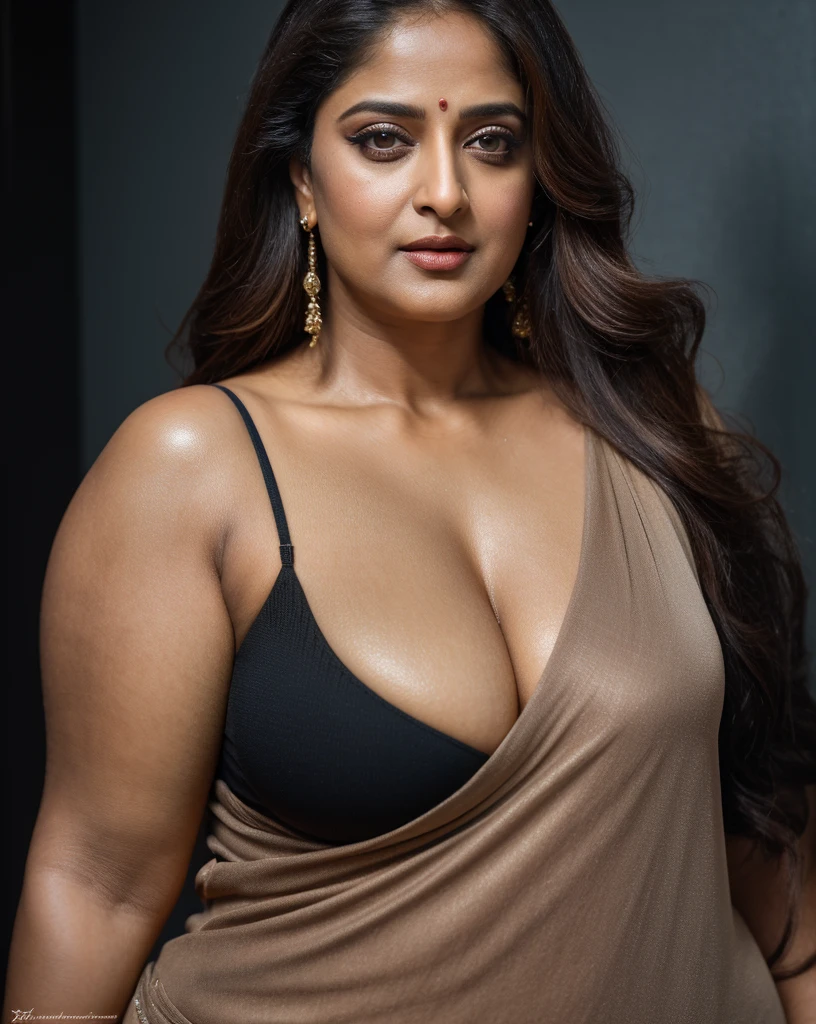 50yo mature MILF Anushka Shetty,((best quality)), ((masterpiece)), ((realistic)), eye kajal, eye liner, mascara, light red lips, curvy hot mommy figure, sensual Beauty, provoking body, extreme sweat, sweat soaked skin, slight stretch marks, alluring figure, bulging figure, thick charming lady, curvy, thick navel, full figured woman, eye kajal, massive breast, full body, styled hair, pierced eyes, female face,royal aura, trend on artstation , sharp focus, studio photo, intricate detail, very detailed, detailed eye, illustration, very detailed, sharp focus, digital render, professional, 4k