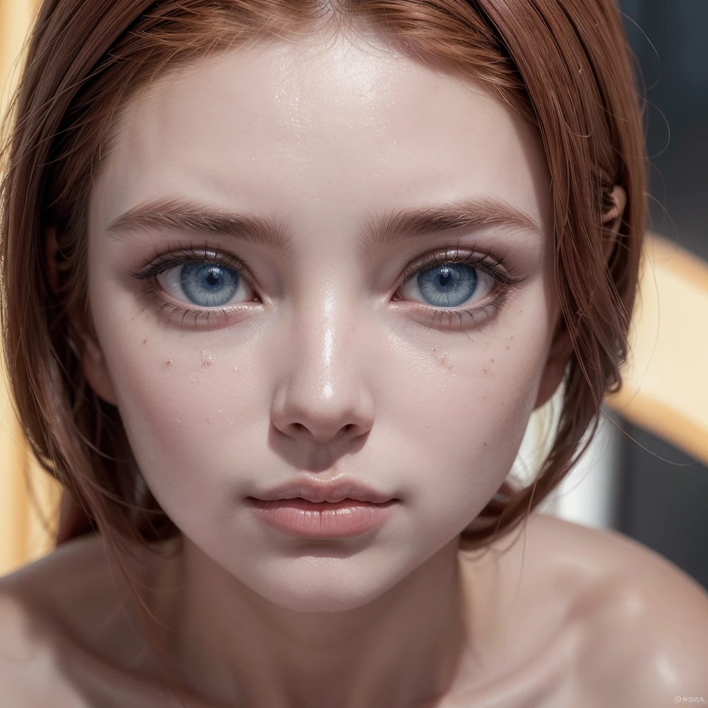 Obra de arte, (((Garota irlandesa ruiva de 24 anos com rosto charmoso))) (((concentre-se nos olhos))) alien in space on Mars (corpo inteiro no quadro) (((imagem detalhada e realista, quadro completo))) the eyes are in sharp focus (((precise hands, olhos precisos))) very detailed 8k HD high definition detailed realistic, textura detalhada da pele (((anatomia feminina precisa)))