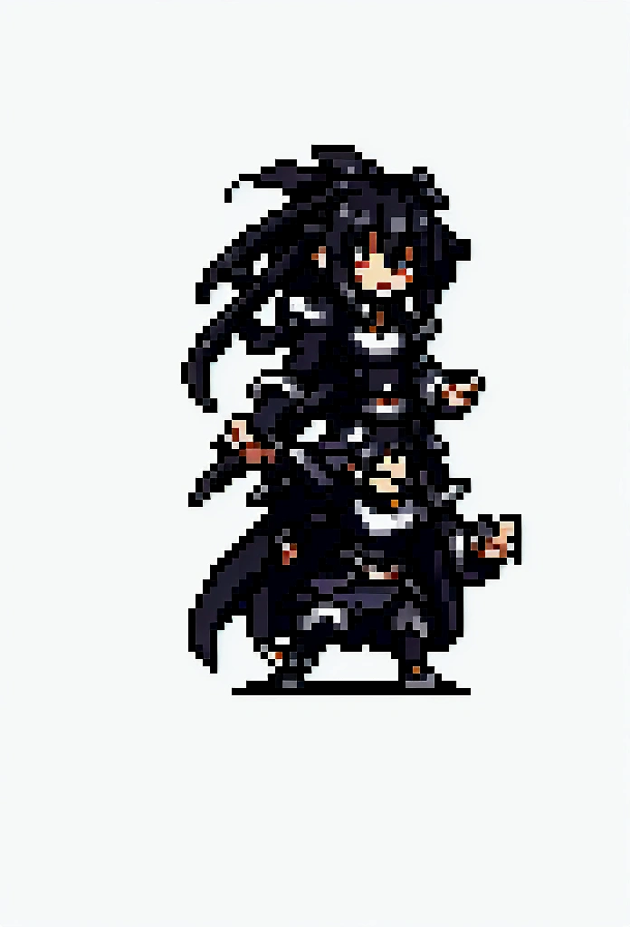 create character kirito chibi running for game 2d