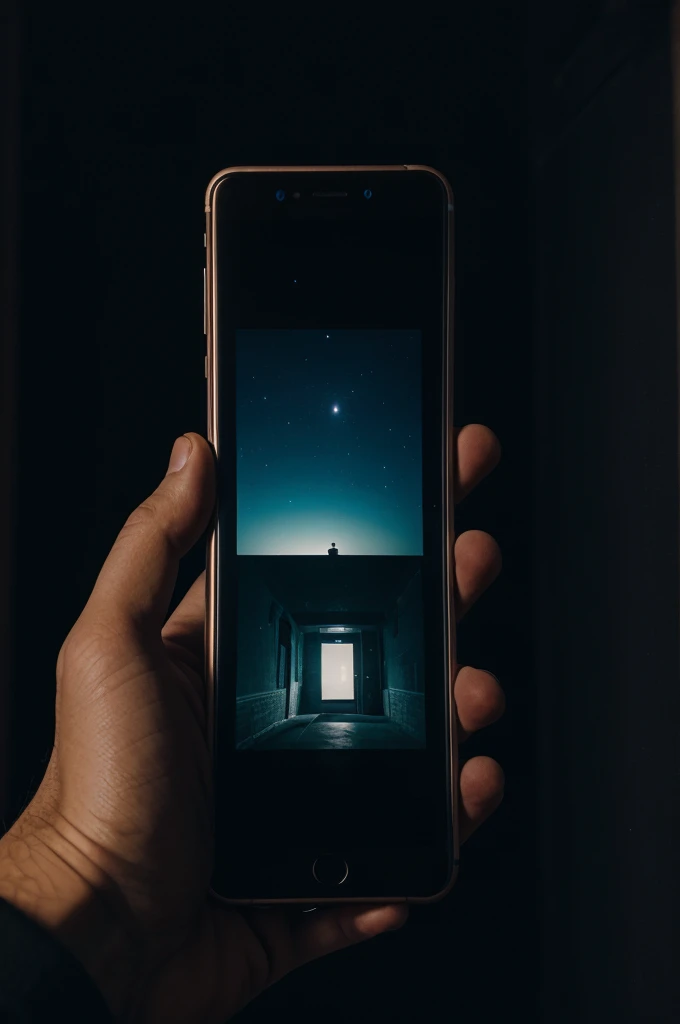 my phone in the pocket in the dark room