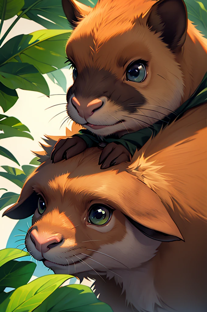capivara com fundo rgb gradientes