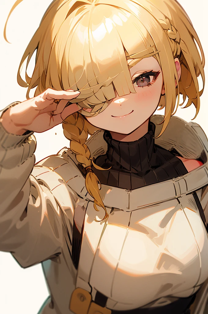 Gal, Blonde, Background yellow, Dynamic Angle