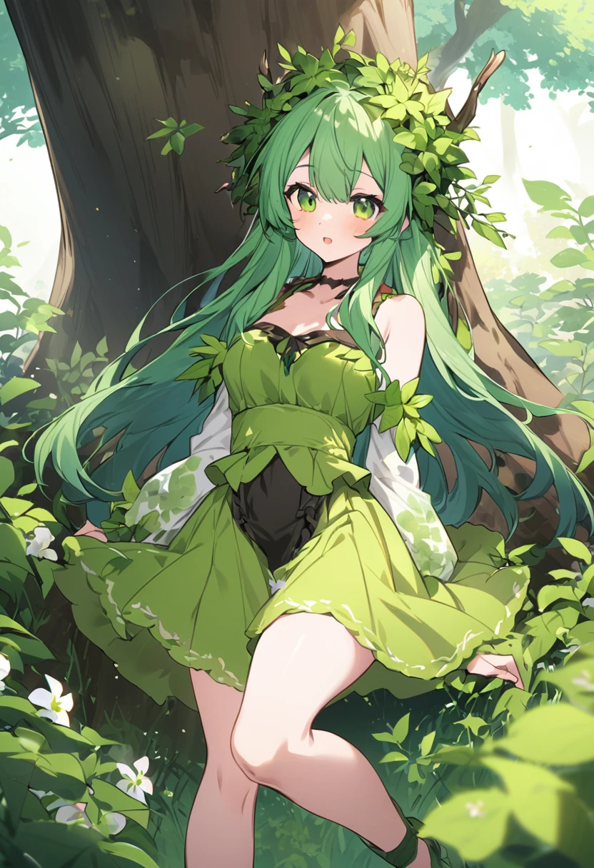 green、Personification of Nature、greenの少女、Controlling nature、Controlling nature少女、greenと白の服、Being in nature、I like nature、