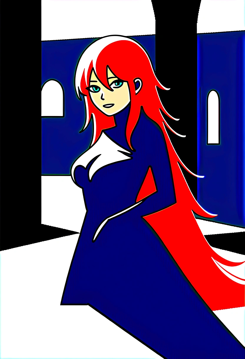 (high quality, 8k, 4K, high contrast, artwork:1.2, high quality, best aesthetics), (centralized), ((1 woman)), erotic, sensual, mature body, super detailed, beautiful face detailed, beautiful eyes detailed, detailed beautiful mouth, long orange hair, light blue eyes, freckles on her cheeks, and calm facial expression, medieval princess crown, light blue princess dress, flower courtyard, medieval castle in the background, standing, erect posture, looking at the viewer, focus on the face.
