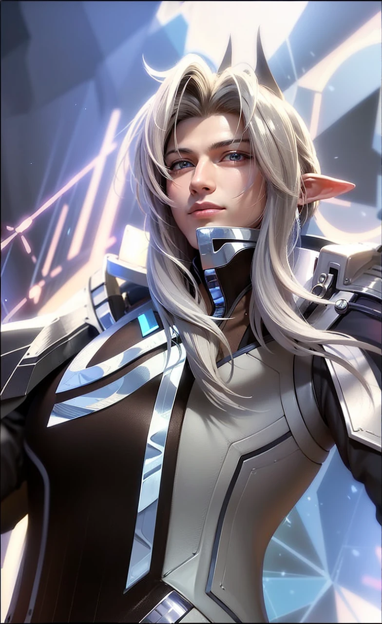 masculine male, masterpiece, ((perfect eyes)) best quality, (semirealism:1.9), beautiful lighting, (extremely detailed CG unity 4k fhd wallpaper), High Detail, Sharp focus, dramatic outdoors, 1 boy ,17 years old, brown short hair, blue eyes, smile