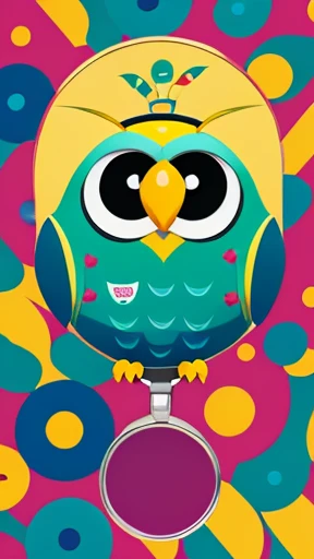 a vibrant, colorful background with a quirky cartoon owl holding a magnifying glass. Surround the owl with random, whimsical objects like a UFO and a dinosaur to hint at the bizarre content. Include the channel name in bold, playful font, ensuring the design is fun, eye-catching, and easily recognizable.