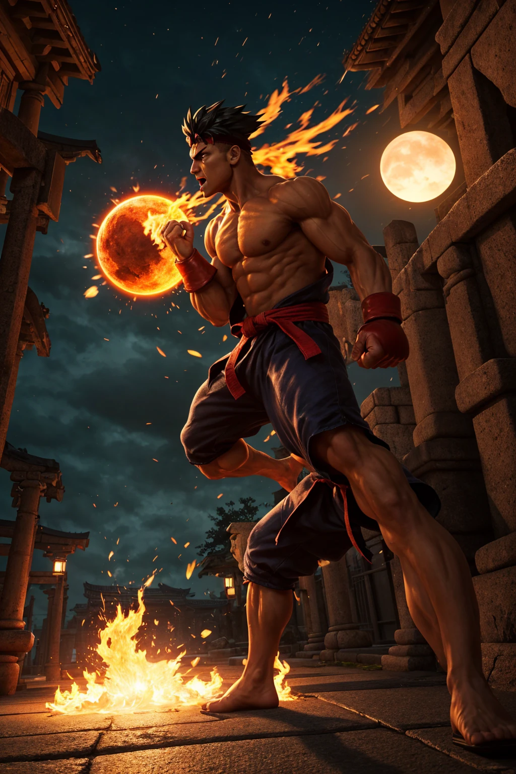 import openai

prompt = f"""
In the style of Street Fighter 6 Character Style, Realistic Anime Style, Masterpiece CG, professional color grading, ultra-detailed, 16k resolution, HDR, 
create a digital illustration of Street Fighter characters Releasing the Dark Hadou energy

The artwork should feature:
- Crashing energies 
- A setting sun
- A ancient Edo temple 

The color palette should be vibrant and violent 

The overall composition should evoke a sense of dread, death, destruction 

Additional instructions:
- Focus on the intense and powerful energy emanating from the Street Fighter characters as they unleash the Dark Hadou.
- Incorporate dramatic lighting and dynamic camera angles to heighten the sense of action and drama.
- Pay close attention to the intricate details and textures of the characters, the environment, and the energy effects.
"""

response = openai.Image.create(
    prompt=prompt,
    n=1,
    size="1024x1024",
    response_format="url"
)

image_url = response["data"][0]["url"]
print(f"Generated image URL: {image_url}")