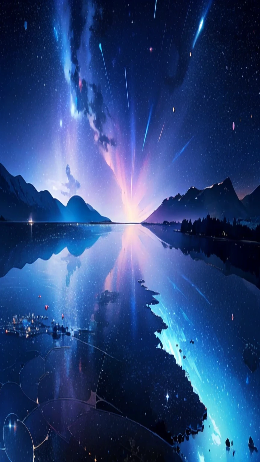 universe，Starry Sky，cute，Dreamy and magical，landscape