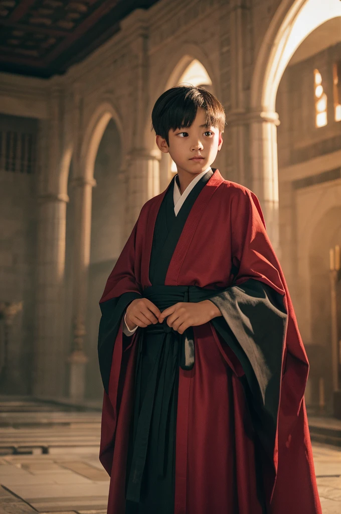 Young emperor in dragon robe