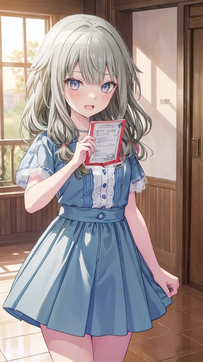 masterpiece、Best image quality、最high quality、Lori、Girl、 (Open Mouth Smile), Cute pose, masterpiece, Anime art style, Cute moves、Most detailed, high quality、Shiny Hair、Very fine and beautiful bright eyes、nose blush、Very detailed, clear and beautiful face, Awards, (((Anatomically correct))、Cowboy Shot