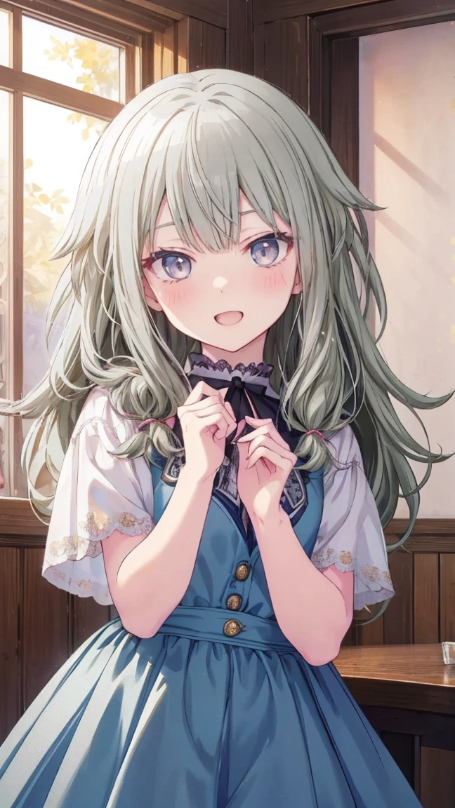 masterpiece、Best image quality、最high quality、Lori、Girl、 (Open Mouth Smile), Cute pose, masterpiece, Anime art style, Cute moves、Most detailed, high quality、Shiny Hair、Very fine and beautiful bright eyes、nose blush、Very detailed, clear and beautiful face, Awards, (((Anatomically correct))、Cowboy Shot