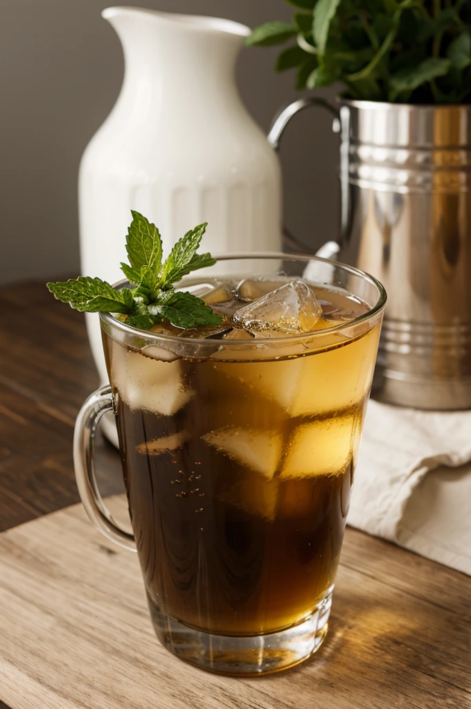 cold mint tea and hot mint tea