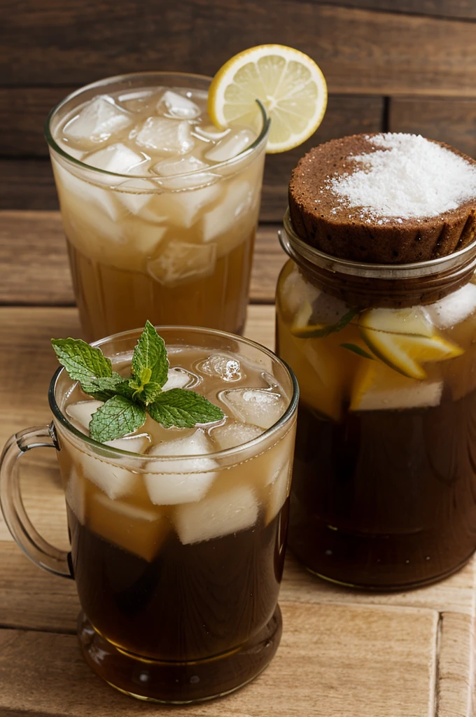 cold mint tea and hot mint tea