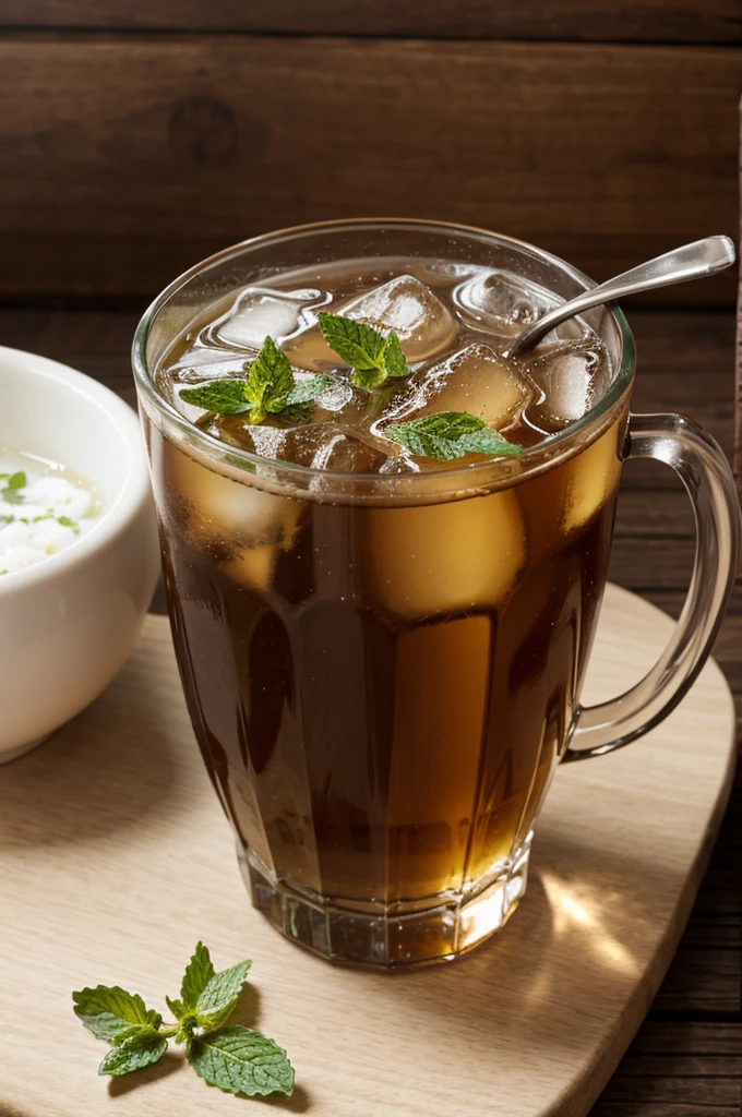 cold mint tea and hot mint tea