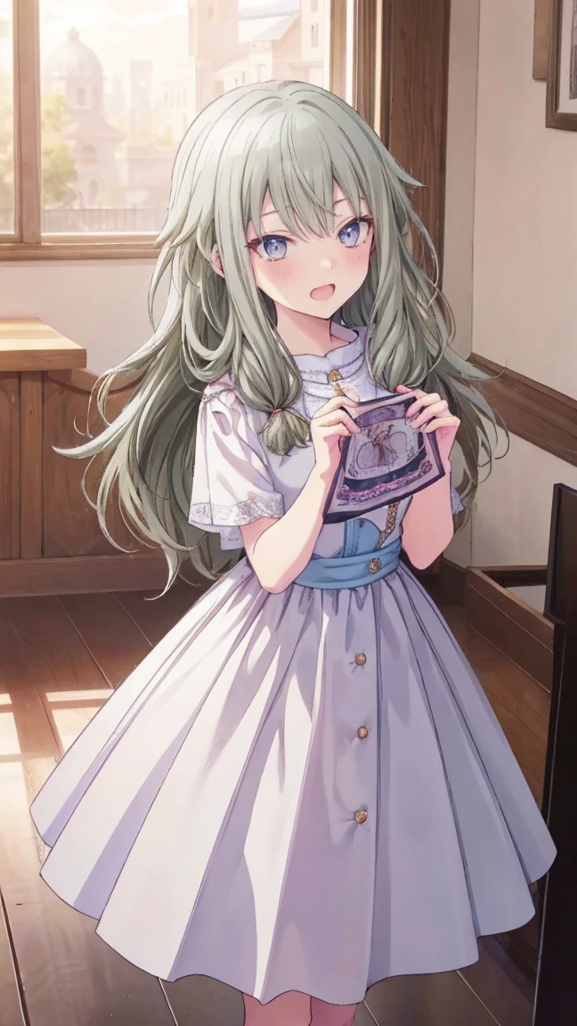 masterpiece、Best image quality、最high quality、Lori、Girl、 (Open Mouth Smile), Cute pose, masterpiece, Anime art style, Cute moves、Most detailed, high quality、Shiny Hair、Very fine and beautiful bright eyes、nose blush、Very detailed, clear and beautiful face, Awards, (((Anatomically correct))、Cowboy Shot