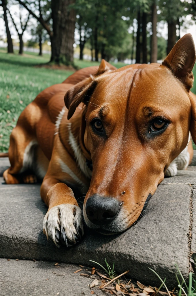 Perro con cara humana