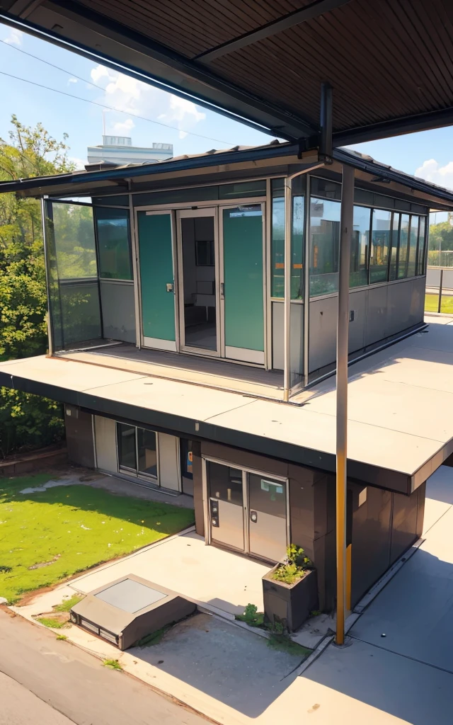 Modern Building from a zoo, public bathroom
