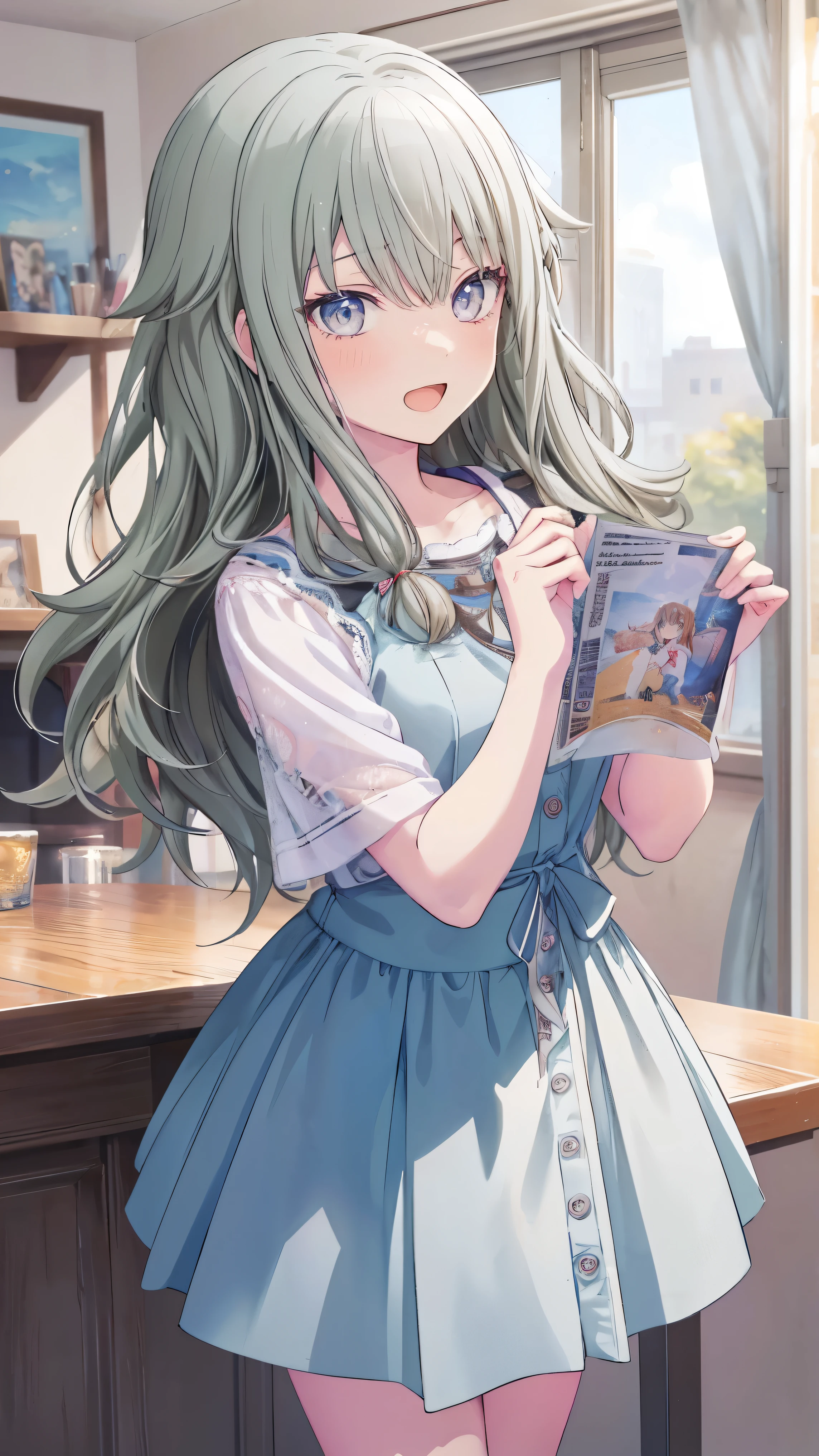 masterpiece、Best image quality、最high quality、Lori、Girl、 (Open Mouth Smile), Cute pose, masterpiece, Anime art style, Cute moves、Most detailed, high quality、Shiny Hair、Very fine and beautiful bright eyes、nose blush、Very detailed, clear and beautiful face, Awards, (((Anatomically correct))、Cowboy Shot