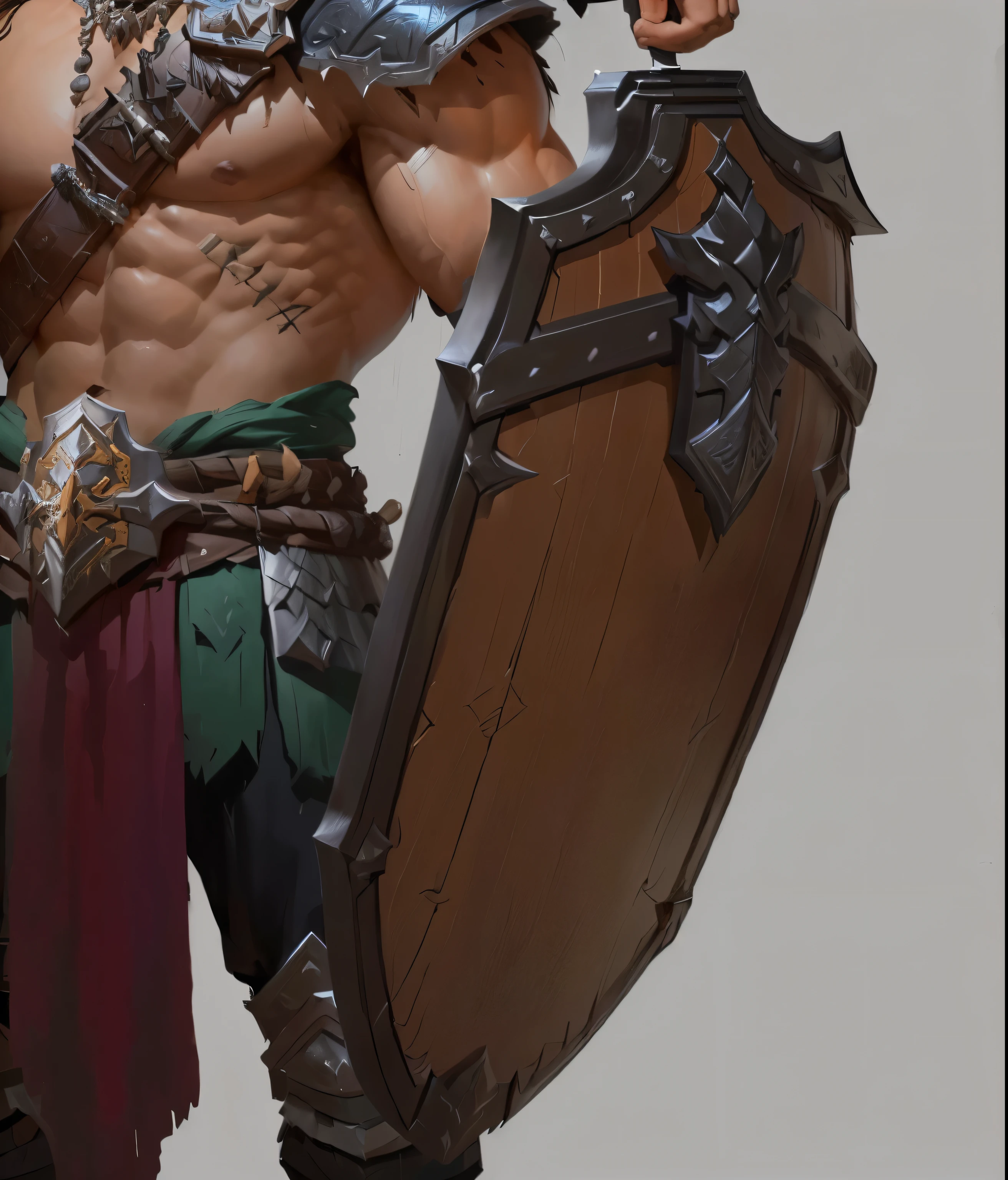 arafed male warrior with a sword and shield in his hand, barbarian class, concept art of a warrior, male barbarian, male warrior, highly detailed character design, artstation concept, detailed digital concept art, detailed concept art, high detail concept art, barbarian, heroic fantasy character concept, warrior character design, rpg concept art character, character art closeup