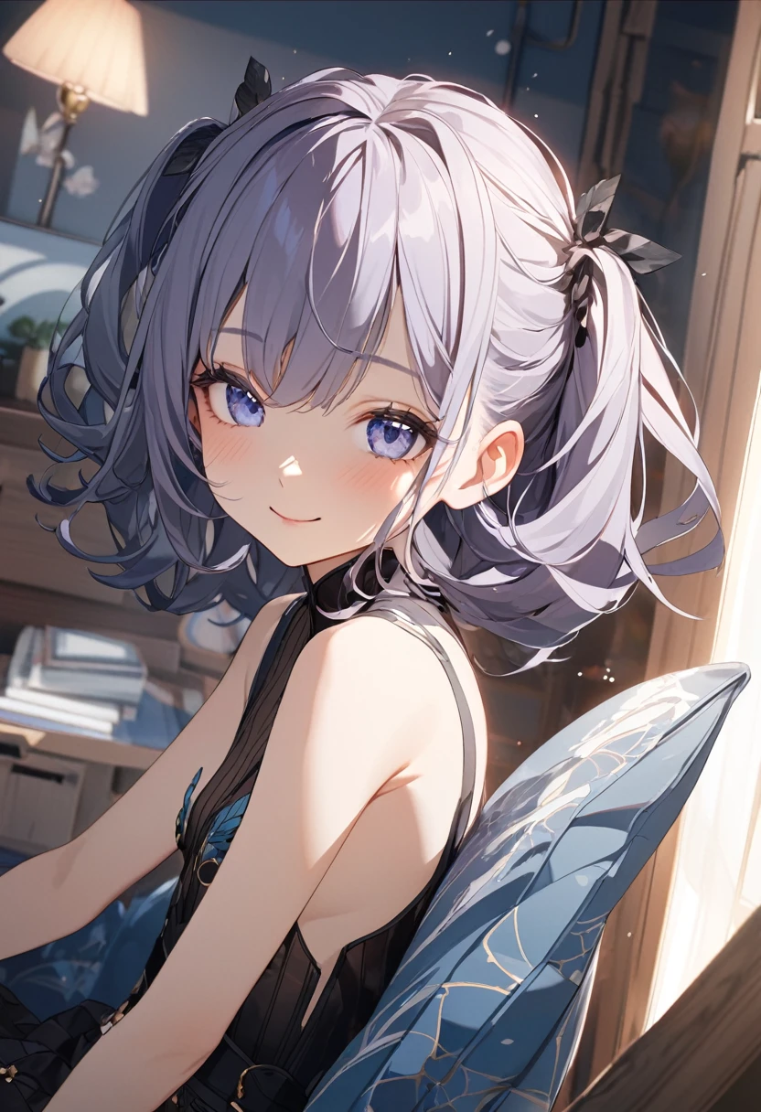 8k, highest quality, masterpiece, Wallpapers by Unity 8k, (One Girl) , 17 years old、 Perfect detail, (Best lighting) , (非常にComplexディテール)、 1girl, Round eyes、Very detailed, Complex、Small breasts、 smile、No sleeve、side boob