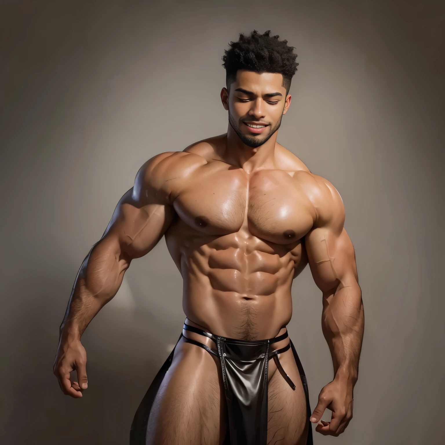 20-year-old, Mouth wide open, Eyes closed, The expression of reaching the climax, (black people:1.2)