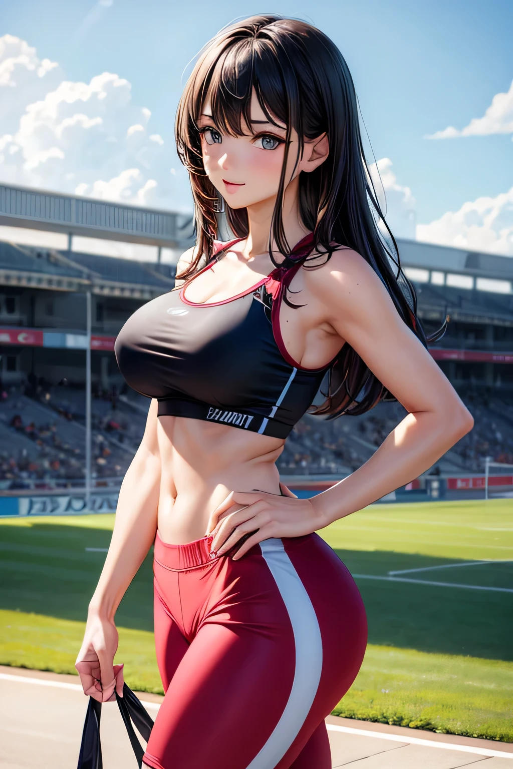 hot girl in sport pants and bh