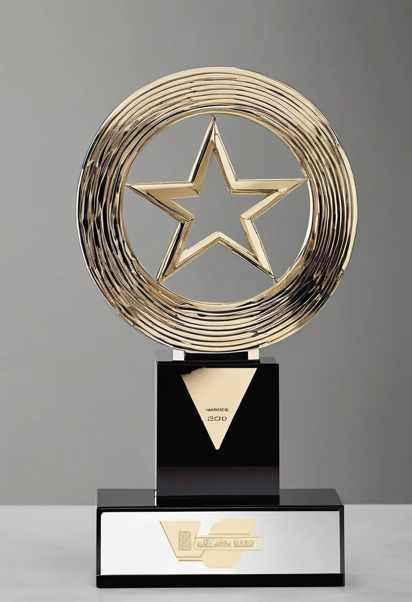 A minimalist, creative and futuristic dance trophy；