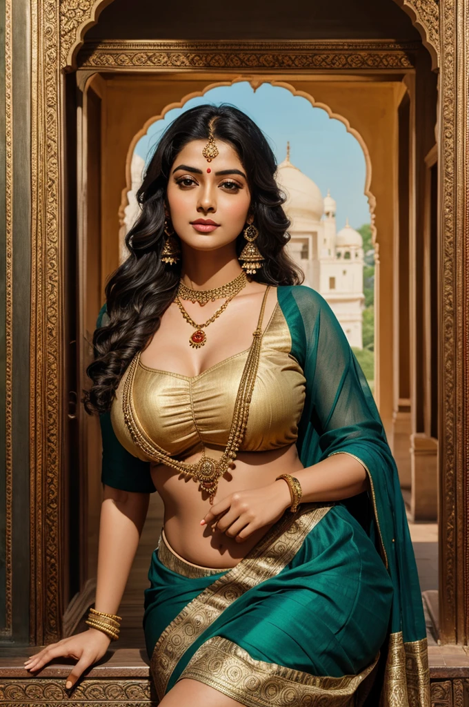 rompts
Copy
Beautiful painting of a woman in a sari with a necklace and earrings, beautiful thick figure, Thick curvy beauty, looks like Sandeepa Dhar, inspired by Raja Ravi Varma, szukalski ravi varma, portrait of a beautiful goddess, by Raja Ravi Varma, indian goddess, traditional beauty, a stunning portrait of a goddess, inspired by T. K. Padmini, indian art, indian goddess of wealth, portrait of a goddess