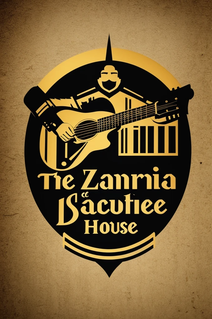 Logo para una comideria "the Narváez house" teniendo en cuenta una guitarra