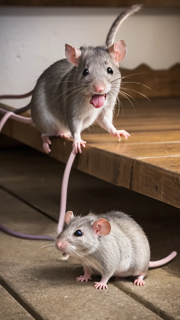 A rat rolling with laughter