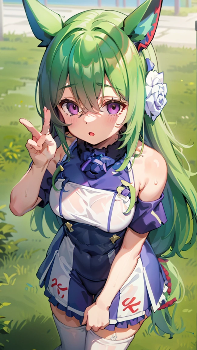 1 girl,Browsing Caution,Rice Shower, (Uma Musume),Horse's ears, clavicle, Absurd, brainwashing,Combatant, Hollow Eyes,((Purple glowing eyes 1.5))( Huge breasts ), Expressionless, Emotions are removed,((Black Shadaloo Suit)),avert your eyes , whole body shape, ((stand up, salute)),(highest quality、4K、8k、High resolution、Must have:1.2)、Very detailed、(reality、that's reality的な、reality的な:1.37)、Ticker、Hyper HD、Studio Lighting、Ultra High Definition Paint、Sharp focus、Physically Based Rendering、Extreme Detail、Professional specifications、Vibrancy and color、Blurred、Sports portrait、landscape、Horror Style、Anime Big Tits、SF、photograph、Concept Artist、Five Fingers, Perfect body, {{{masterpiece}}}, {{{highest quality}}}, {{Very detailed}}, {shape}, {{Very delicate and beautiful}},Improved cost performance、All Roles、Canon 5D MK4でphotograph、photograph,