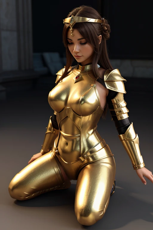 3d goddess ministress with armor
