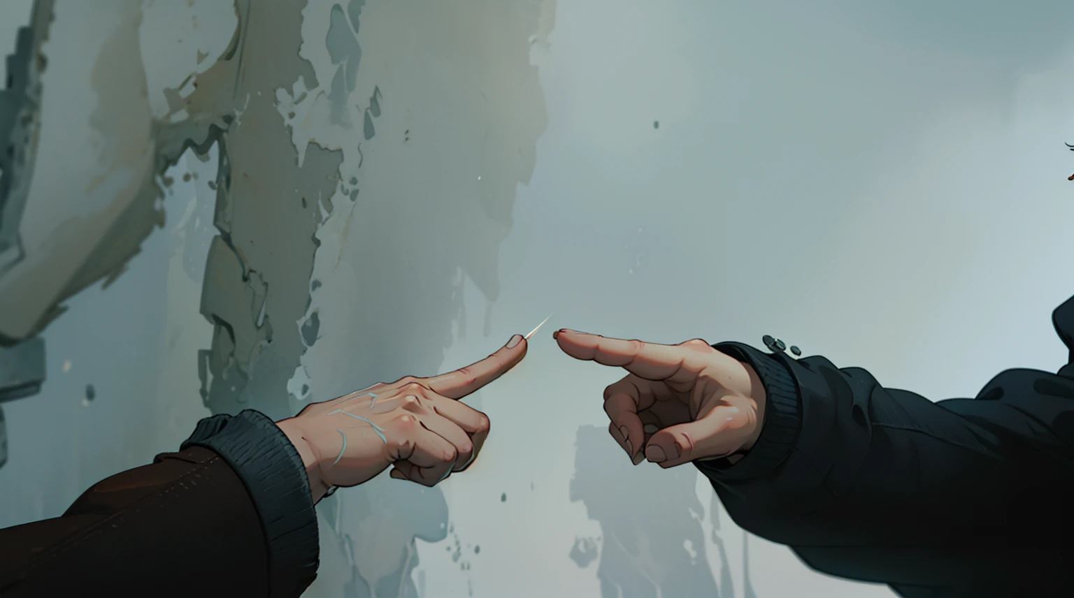 (extremely detailed CG unity 8k wallpaper), the most beautiful artwork in the world, a couple hand, pointing each other