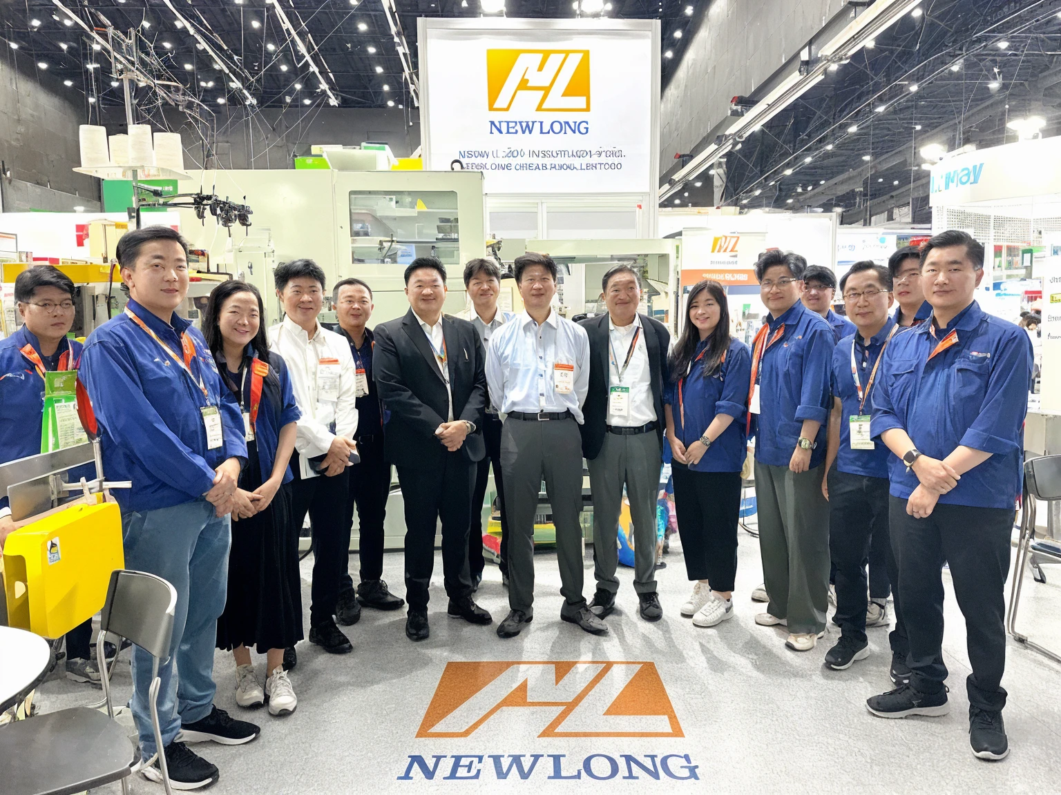arafed group of people standing in front of a newlong booth, hoang long ly, group photo, loong, hoang lap, f 2.5, by Sun Long, hsl, f 2. 0, trending ，, photo from 2022, customer, professional, shot on nikon z9, cool looking, clean long lines