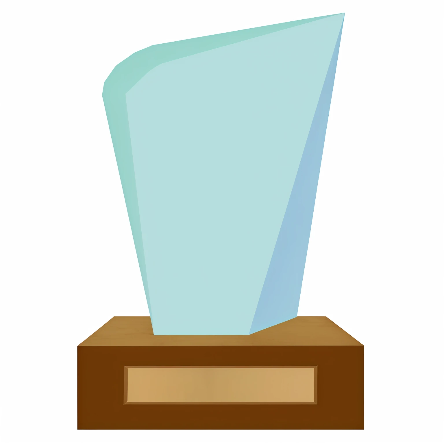 There is a blue paper on the wooden shelf, annual prize winner, Medium Polyester, winning prize image, Drawn image, seat, vase, winning prize piece, Obelisk, on a seat, broken vase, prize, Clear detailed view, Mid-range and long-range shots, banal object on a seat, no background, Tall Iced Tea