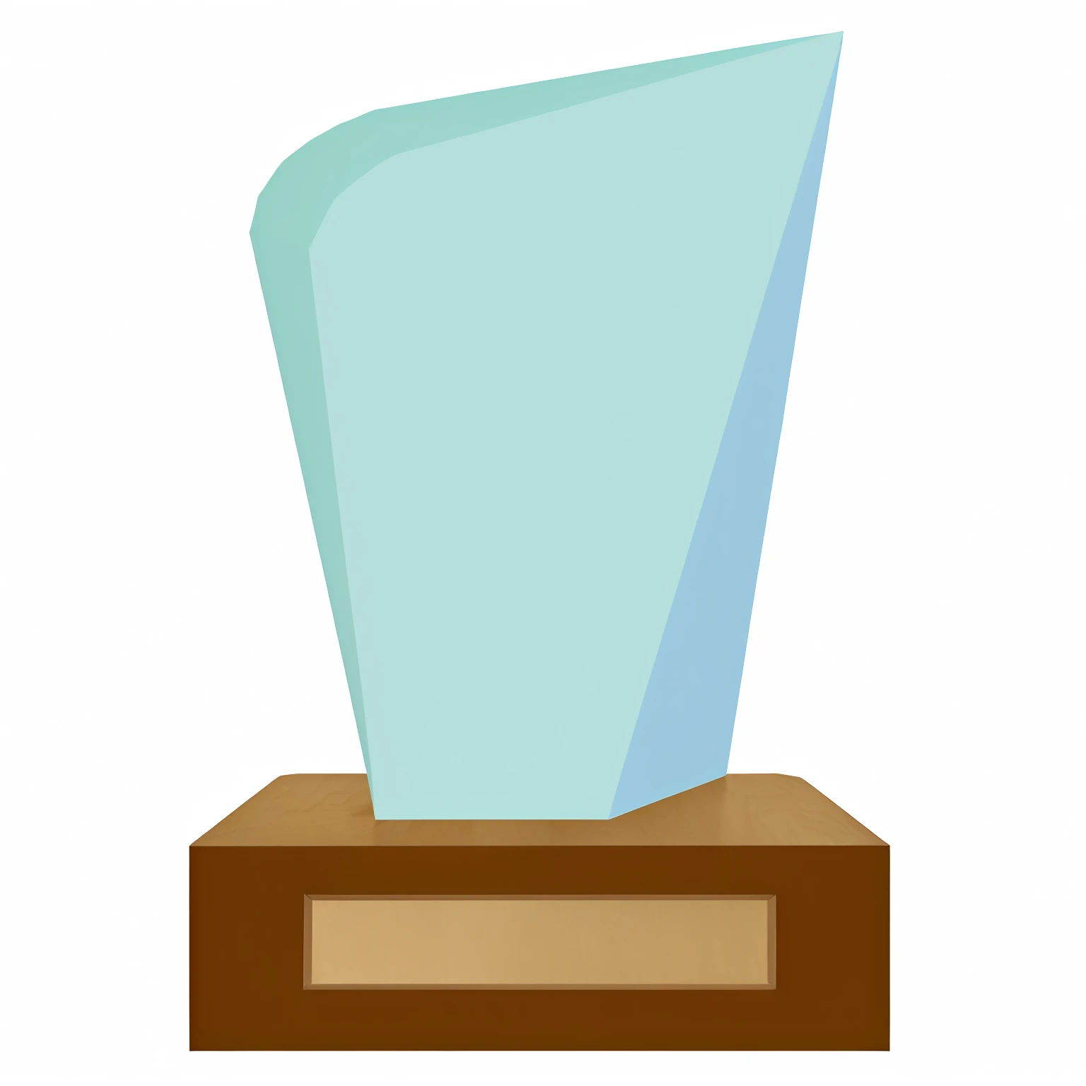 There is a blue paper on the wooden shelf, annual prize winner, Medium Polyester, winning prize image, Drawn image, seat, vase, winning prize piece, Obelisk, on a seat, broken vase, prize, Clear detailed view, Mid-range and long-range shots, banal object on a seat, no background, Tall Iced Tea