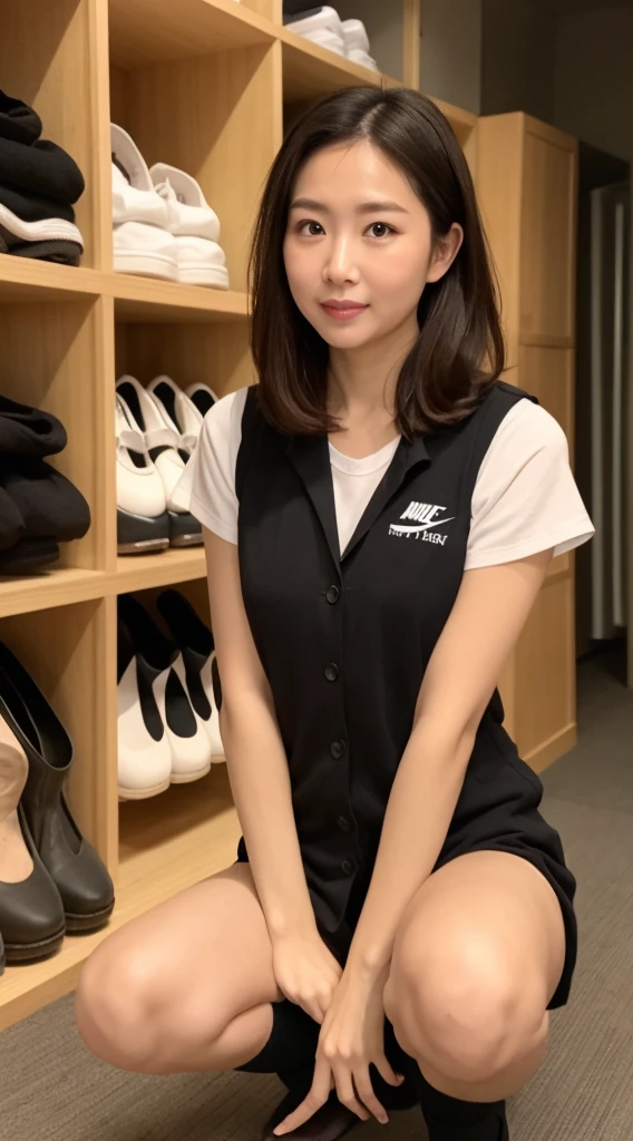 run-6500-v1.1,(RAW Photos:1.2)、(Realistic),(Genuine:1.4)、1 girl、Perfect Anatomy、36 years old、Looking into the camera、Socks are beautiful、Medium Long Hair、Plaid vest、((Change clothes in the locker room:1.3))、(Trying on some ultra-realistic black socks:The socks have the NIKE logo on them.:
1.2),(High heels)、(Business services)、Asian Eyes Ella、Wearing nice black socks、Don'Don't look at me!
.