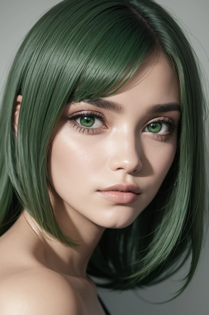 
Rosto redondo, Green Iris, Medium tone hair, pele branca, olhar maldoso
