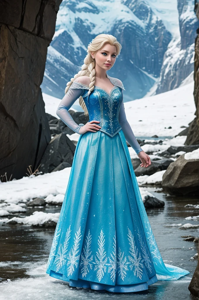 Queen Elsa of Arendelle from the Frozen movie in real life.