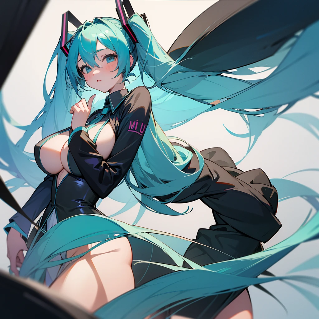 masterpiece, Highest quality,One girl, Hatsune Miku, Huge breasts, Huge breasts, Huge breasts, Huge breasts, Huge breasts, Huge breasts, Huge breasts