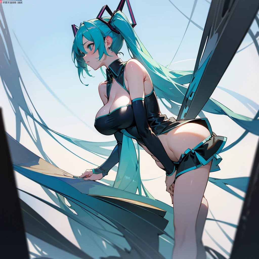 masterpiece, Highest quality,One girl, Hatsune Miku, Huge breasts, Huge breasts, Huge breasts, Huge breasts, Huge breasts, Huge breasts, Huge breasts