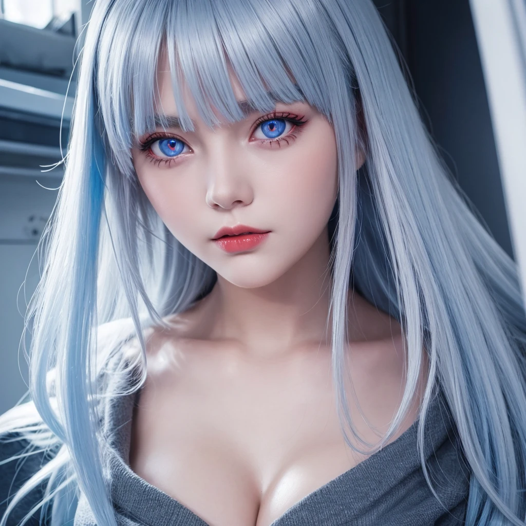 By Spark, From wolfy-nail, Personally, crystal, Star Fox, woman, (detailed), fluffy, High resolution, Realistic, (blue eyes, Big Breasts), ((明確な構造のdetailed)), detailed realism, slim, soft, 4K, Superior Quality, Attention to detail, (Fascinating), detailed fur, masterpiece.