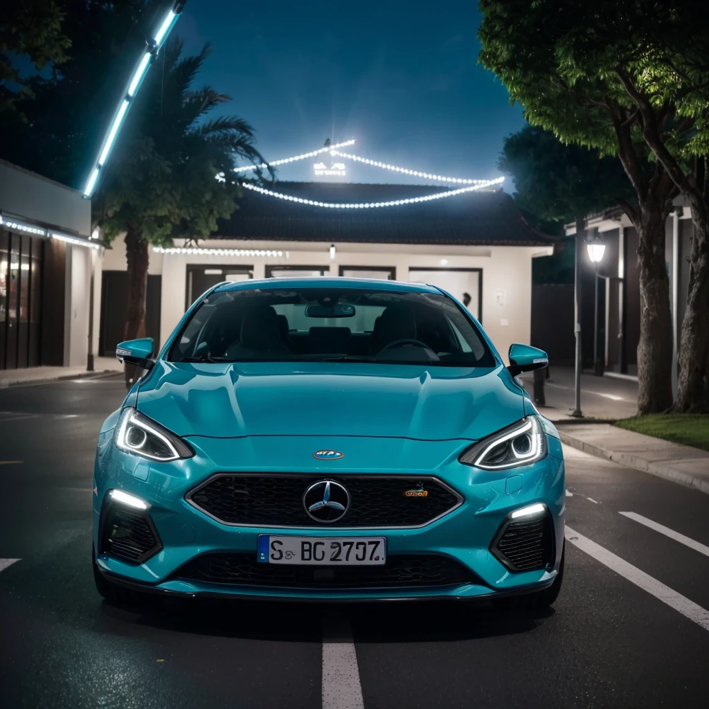 um close up de um carro azul estacionado em um estacionamento, filmado em sony a 7 iii, 🤬 🤮 💕 🎀, Cinematic side photo, por Jakob Gauermann, por Alexander Bogen, by Thomas Häfner, Cor ( sony a 7 r iv, perfil frontal shot, filmado em leica sl2, by Emanuel Büchel, perfil frontal