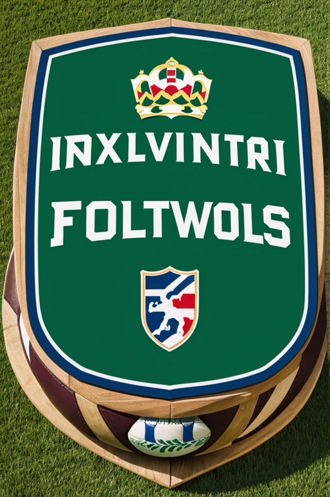 I want a logo that says mixed vineyard football, bien bonito, estilo de escudo de soccer, de la liga de inglaterra talvez