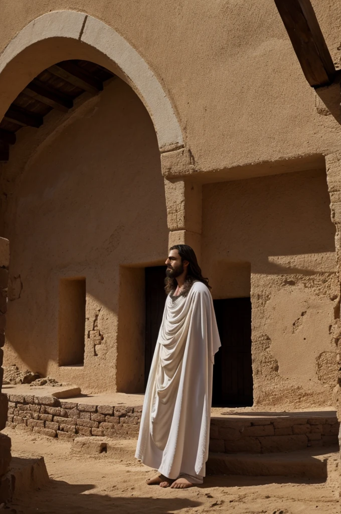 Jesucristo abrazando una casa