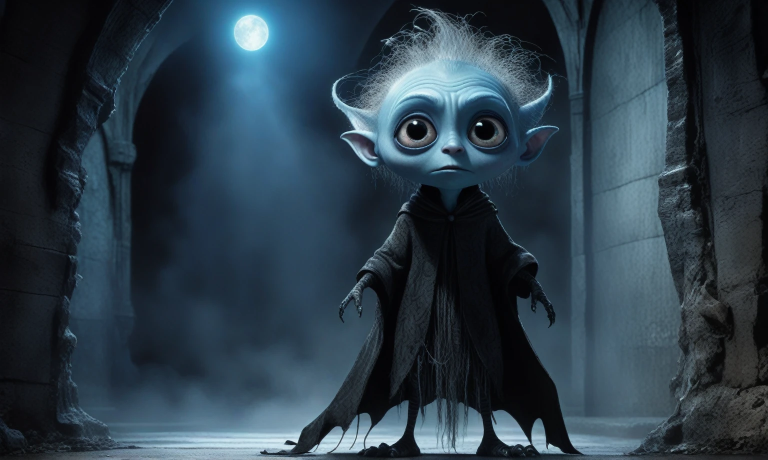 full body length shot,beggar graphite Manganite sparas, wants eat,survival in criminal city of future,Cinematic,soft colors, Technicolor,natural skin textures, hyper realism, hyper detailed,Extremely detailed,High contrast,Masterpiece,Realistic,Ultra Detailed, intricate details,realistic humid leather,extremly intricate,Epic Realistic, cinematic style,irina yermolova,high contrast,hdr,extremely detailed, [deep night landscape],masterpiece,intricate details,faded,eyes extremely detailed, high detailed eyes,16k resolution,RAW,retina, Nikon Z9,China,Songbird,orc,Li River in Guangxi Zhuang of China,tkt style, Pisces, pointed ears，perfect, ginger，transition between two art styles, Ink painting to photorealism, Double contact, X-ray, Creative, vivid light, masterpiece, fantasy, Abstract, Surrealism, super detailed, high resolution, stop:35,(((creature with a spectral and ghostly appearance)). Her skin is pale, almost translucent. His eyes shine with a bluish glow, he wears dark, torn clothes that float around him, as if permeated by an aura of mourning. Its appearance is complemented by details such symbols of morning and gothic elements, further emphasizing its dark air. is portrayed as a haunted and tormented entity,pixar movie still, pixar movie screenshot, frame from pixar movie, animated movie still, still from the pixar movie, still from a pixar movie, disney pixar movie still, pixar movie scene, still from pixar movie, still from a 2001 pixar movie, pixar render, animated film still