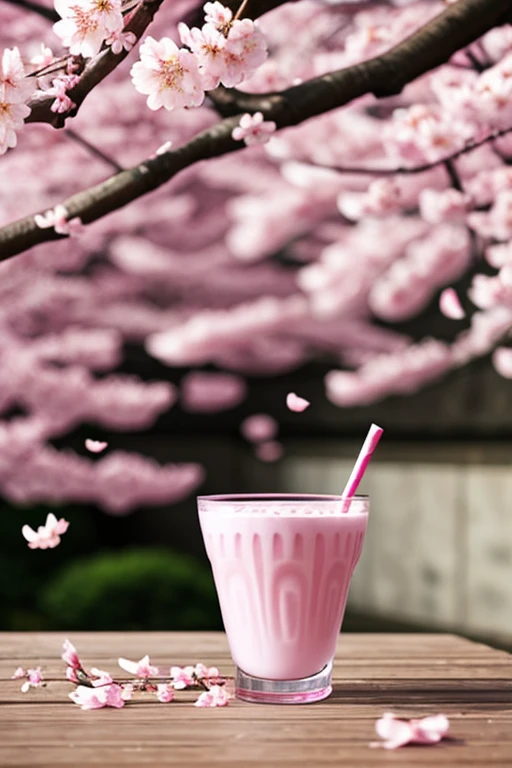 Pink milk、Cherry blossom petals